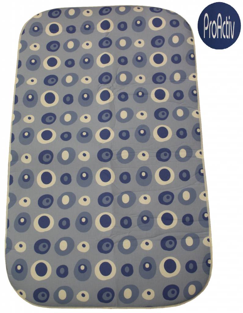 Strijkdeken ProActiv blauw/wit balls 120 X 70 cm.