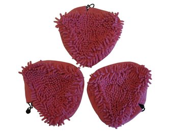 Koraal doeken Roos 3 stuks