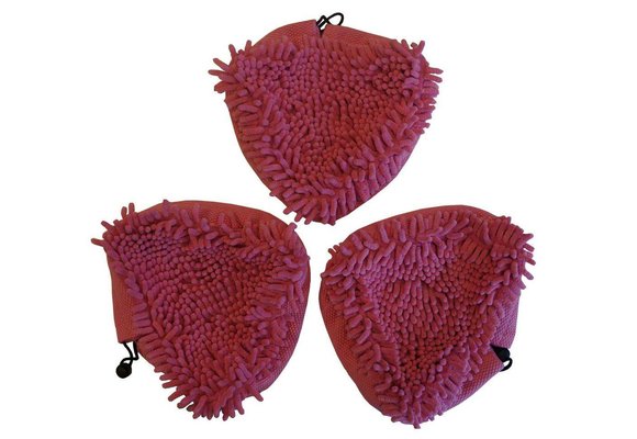 Koraal doeken Roos 3 stuks