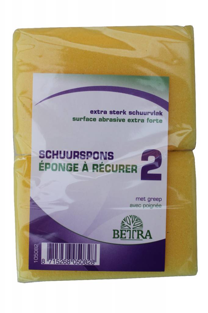 Schuurspons met greep set 2 stuks.