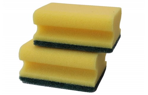 Schuurspons met greep set 2 stuks.