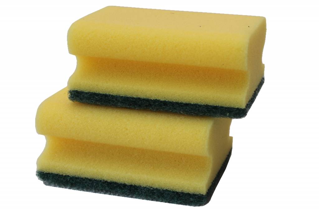 Schuurspons met greep set 2 stuks.