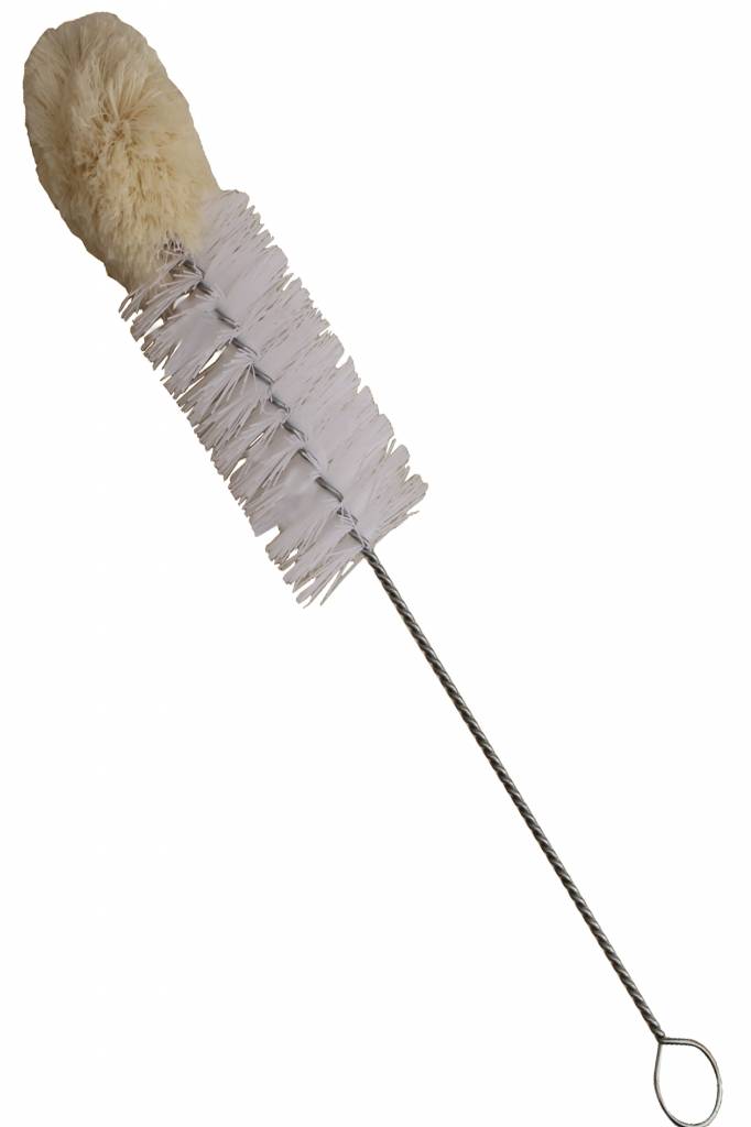 Flessenborstel nylon katoentop ∅ 50 mm. / 27 cm. lang Flessenborstel nylon katoentop ∅ 50 mm. / 27 cm. lang
