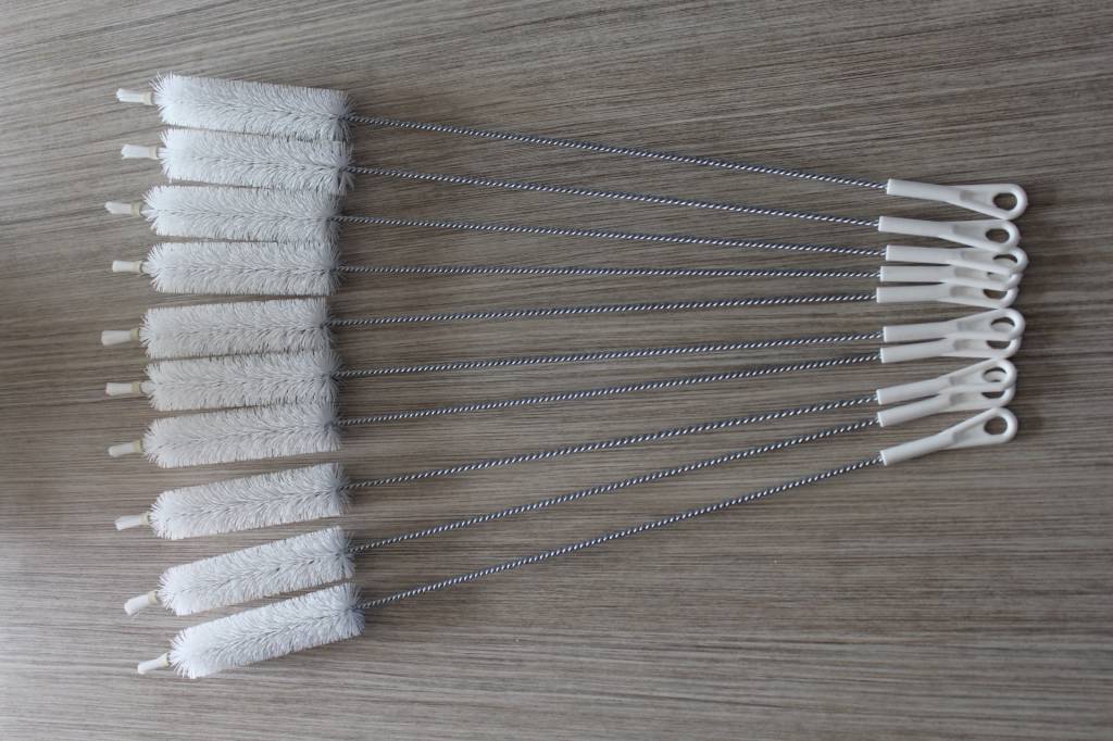 Flesborstel nylon ∅ 4 cm. extra lang 60 cm.