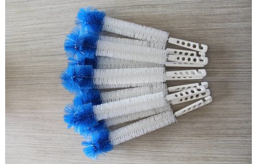 Karafborstel nylon waaiertop ∅ 43 mm. / 32 cm. lang