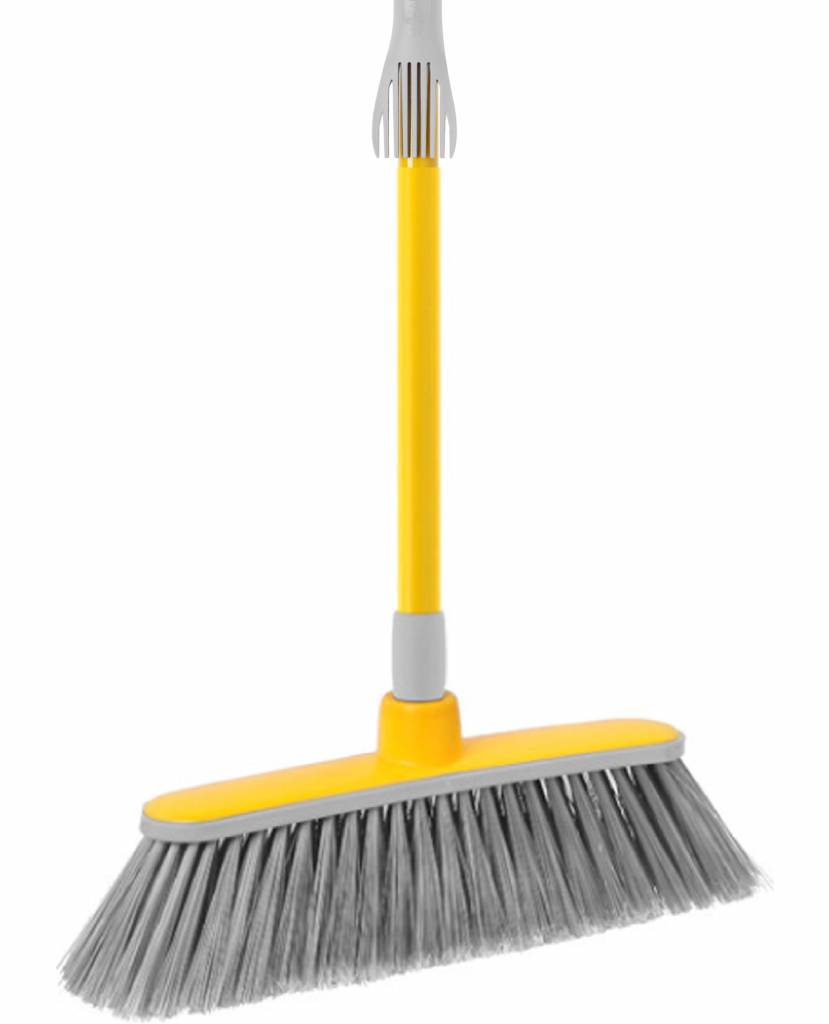 Zachte bezem met telescoopsteel Zachte bezem met telescoopsteel