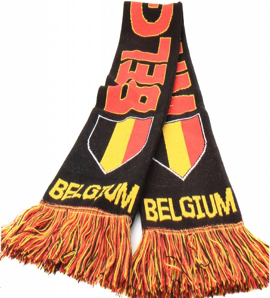 Supporterssjaal Belgium Zwart "shield"