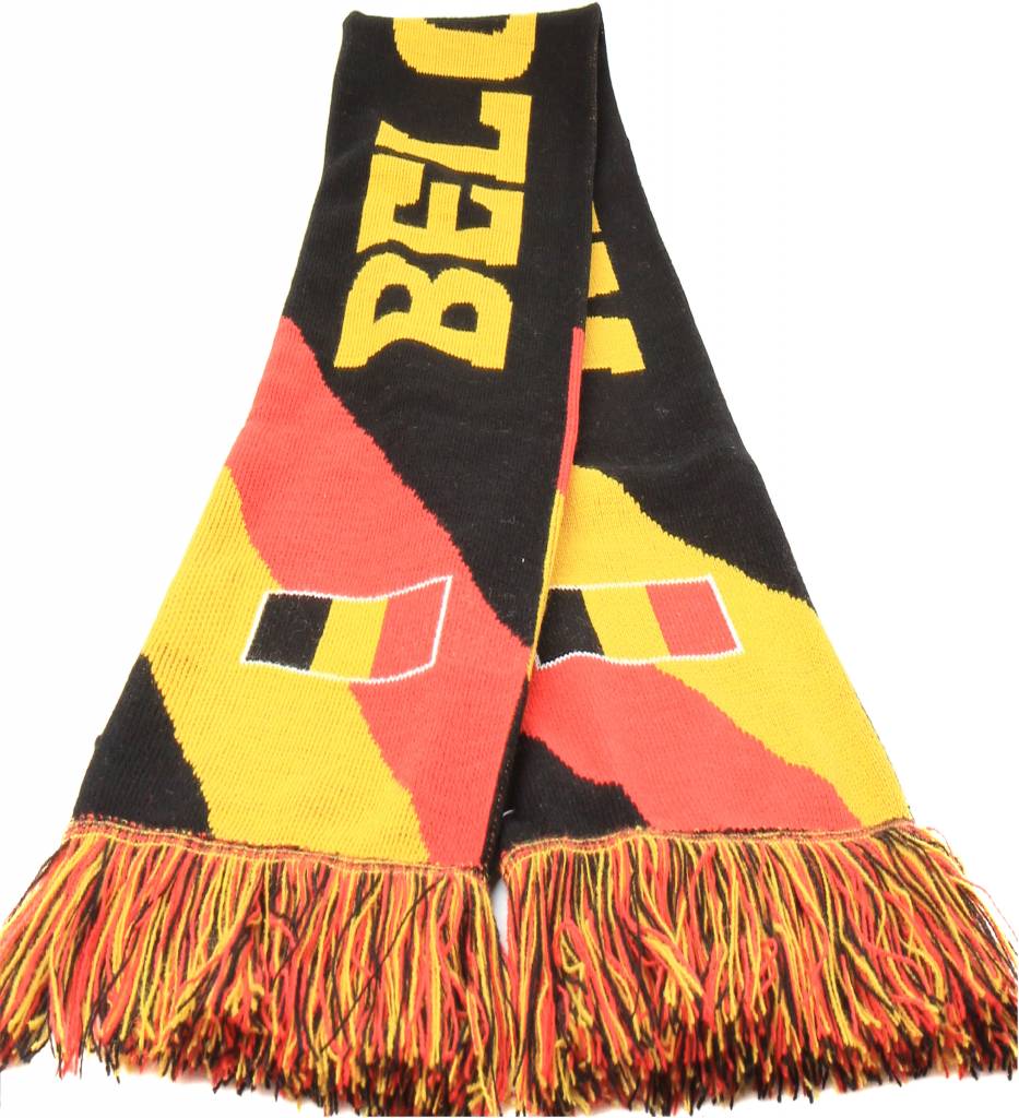 Supporterssjaal Belgium Zwart "wave"