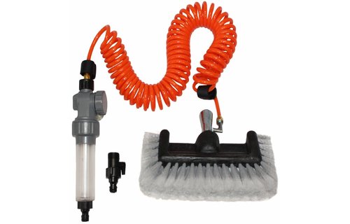 Hydro spiraal set met Zeepdispenser en Professionele Borstel rondom