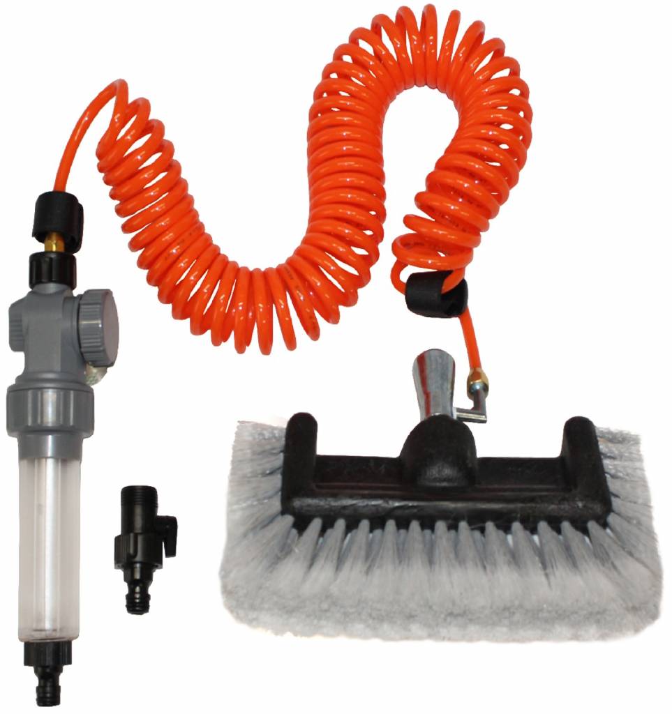 Hydro spiraal set met Zeepdispenser en Professionele Borstel rondom