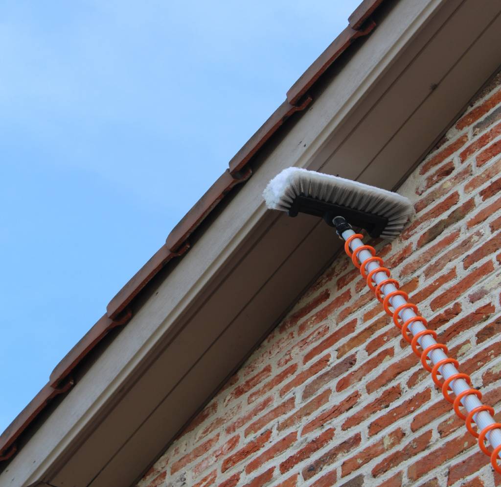 Telescoopsteel + Hydro spiraal set met Zeepdispenser en Professionele Borstel rondom Telescoopsteel + Hydro spiraal set met Zeepdispenser en Professionele Borstel rondom