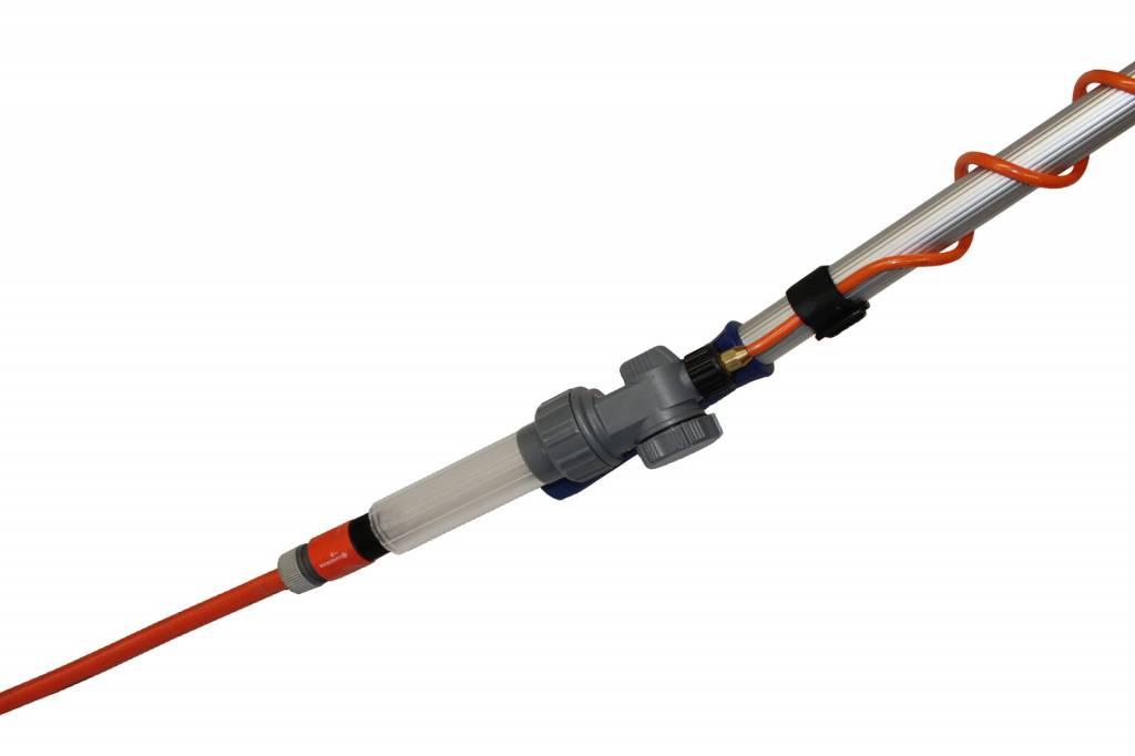 Telescoopsteel + Combi Raamwasser set Inox waterdoorlatend 40 cm.