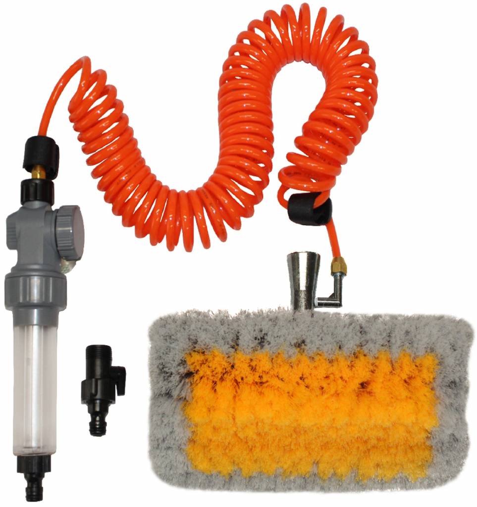 Telescoopsteel + Hydro spiraal set met Zeepdispenser en Professionele Borstel extra zacht