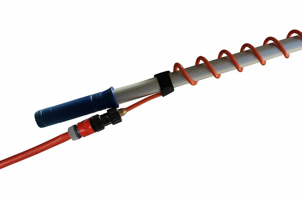 Telescoopsteel 2,50 meter met Spiraal en borstel