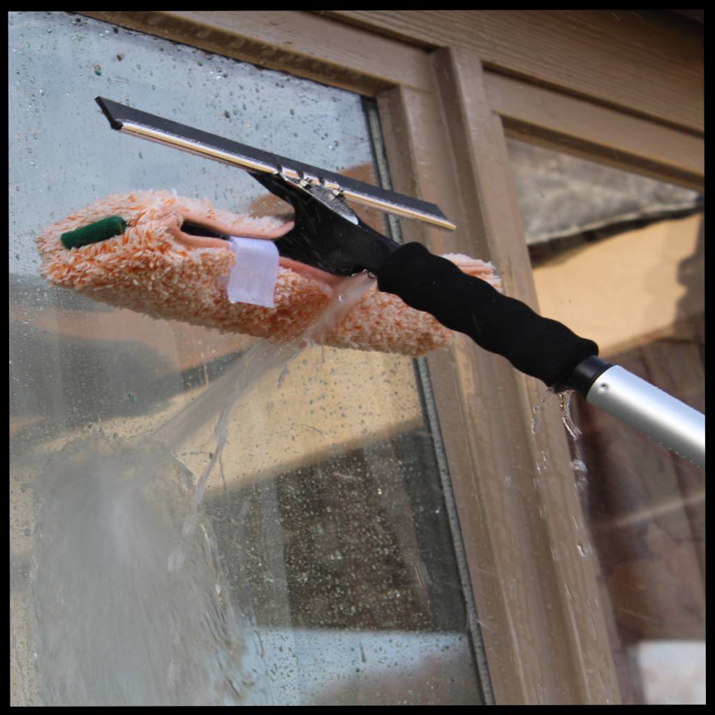 Combi Raamwasser met trekker Professioneel Inox waterdoorlatend 40 cm.