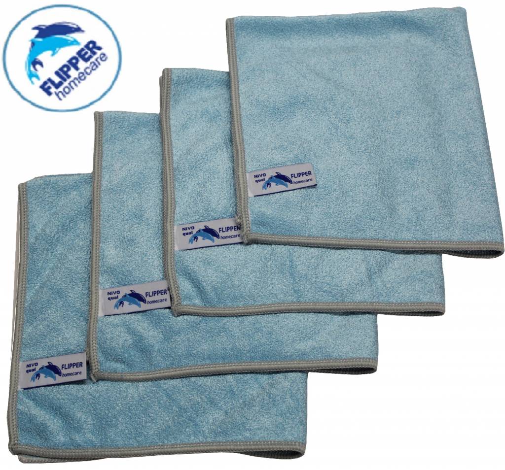 Microvezeldoeken Nivo 4 stuks Blauw 40 x 40 cm.