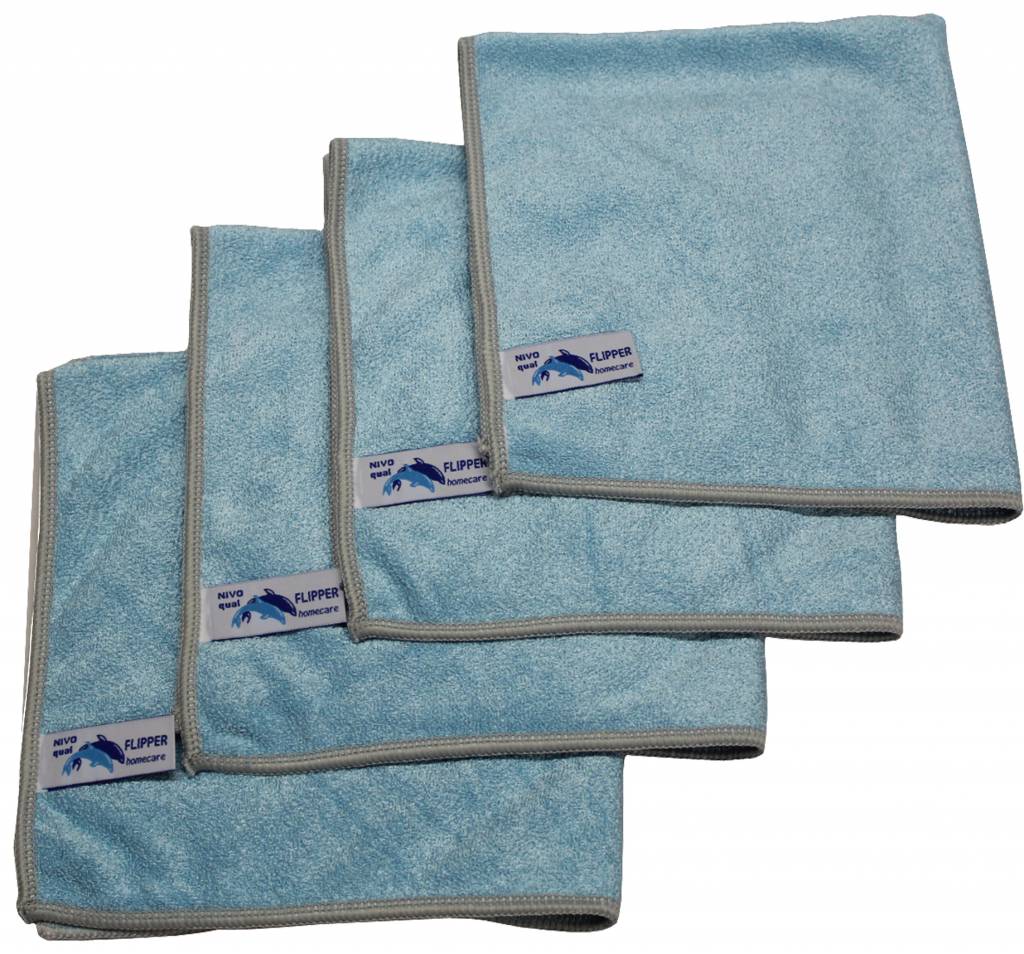 Microvezeldoeken Nivo 4 stuks Blauw 40 x 40 cm.