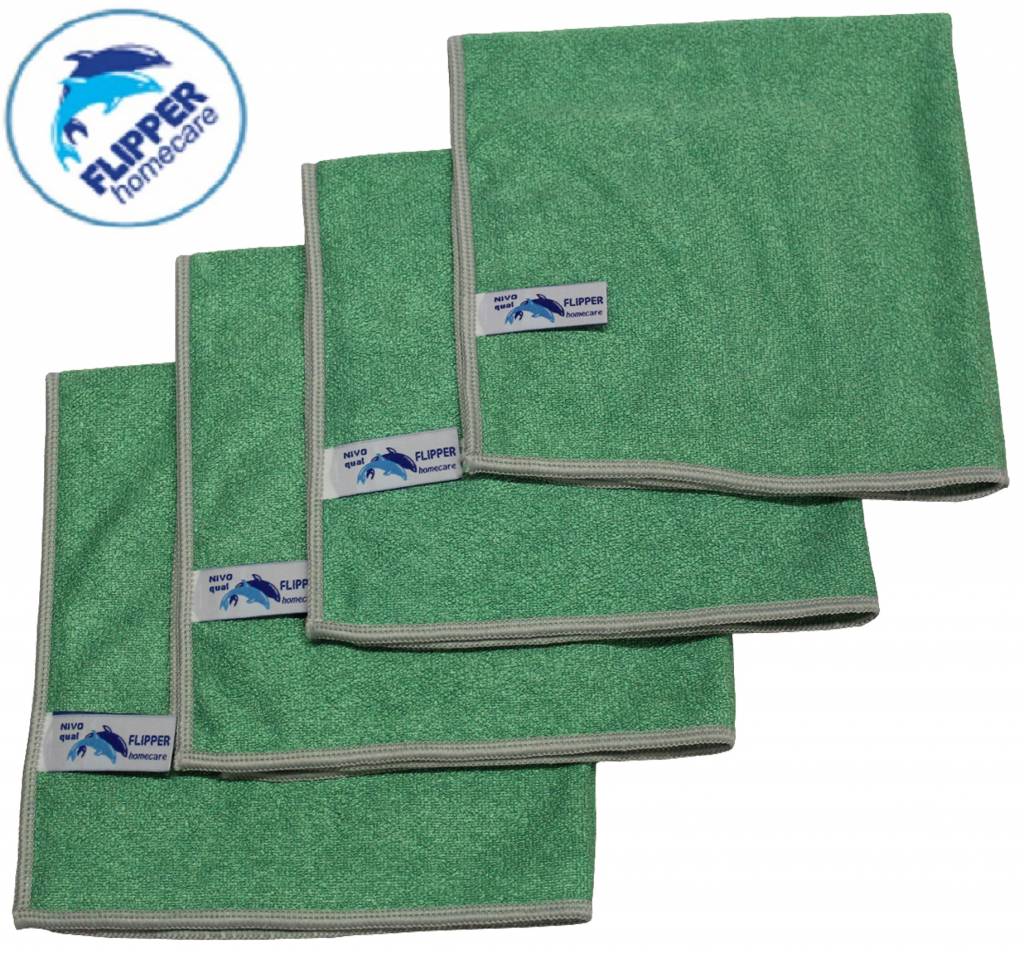 Microvezeldoeken Nivo 4 stuks Groen 40 x 40 cm.