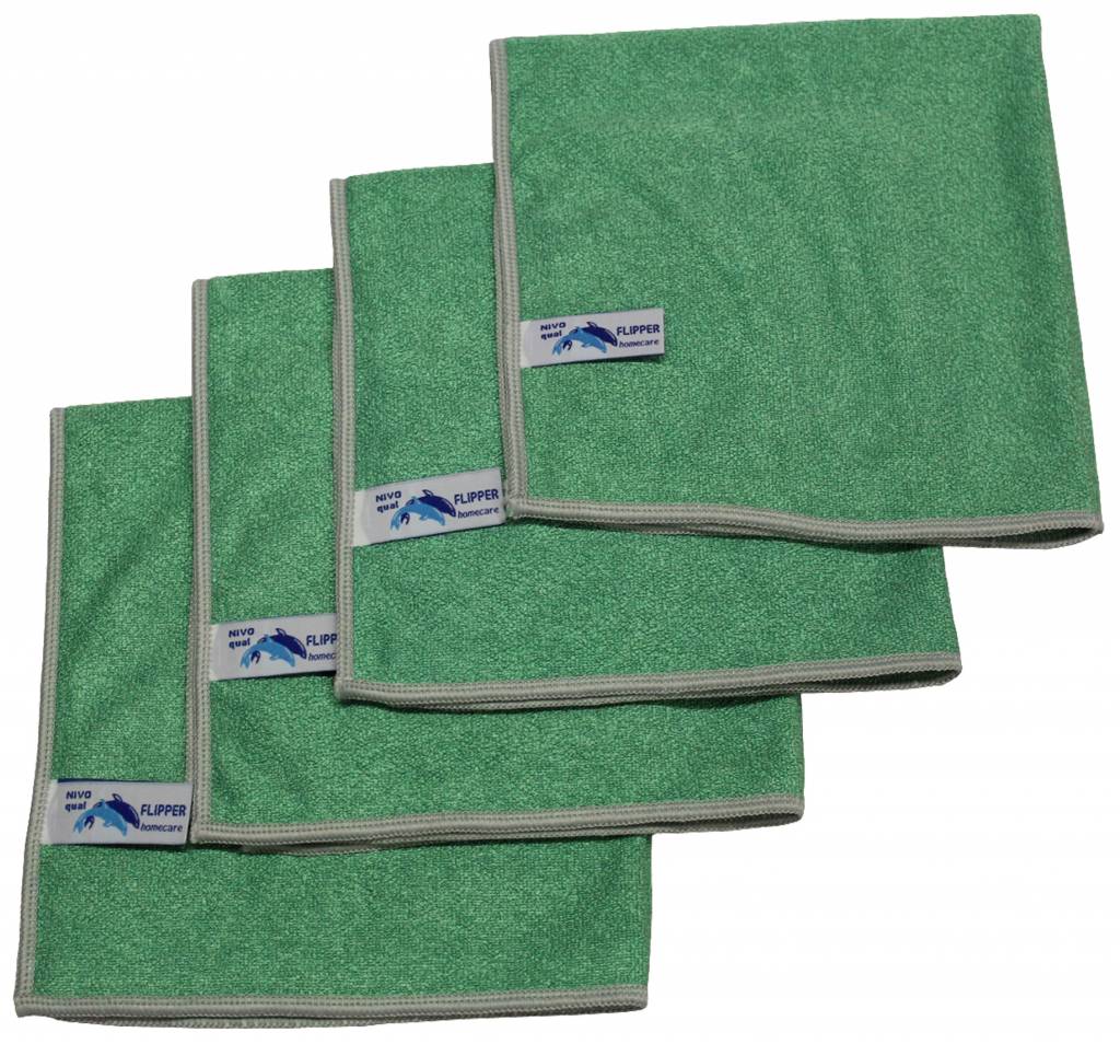 Microvezeldoeken Nivo 4 stuks Groen 40 x 40 cm.