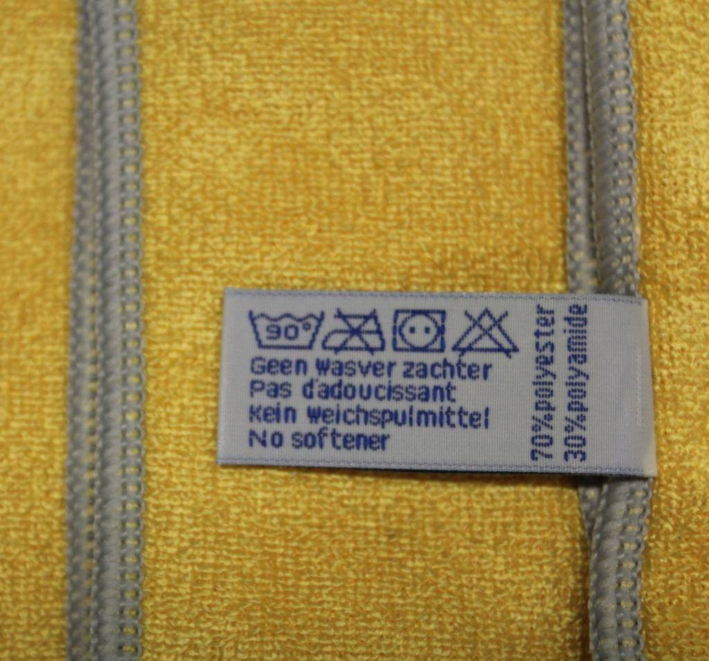 Microvezeldoeken Nivo 4 stuks Geel 40 x 40 cm.