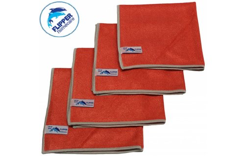 Microvezeldoeken Nivo 4 stuks Rood 40 x 40 cm.