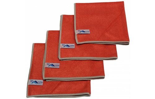 Microvezeldoeken Nivo 4 stuks Rood 40 x 40 cm.