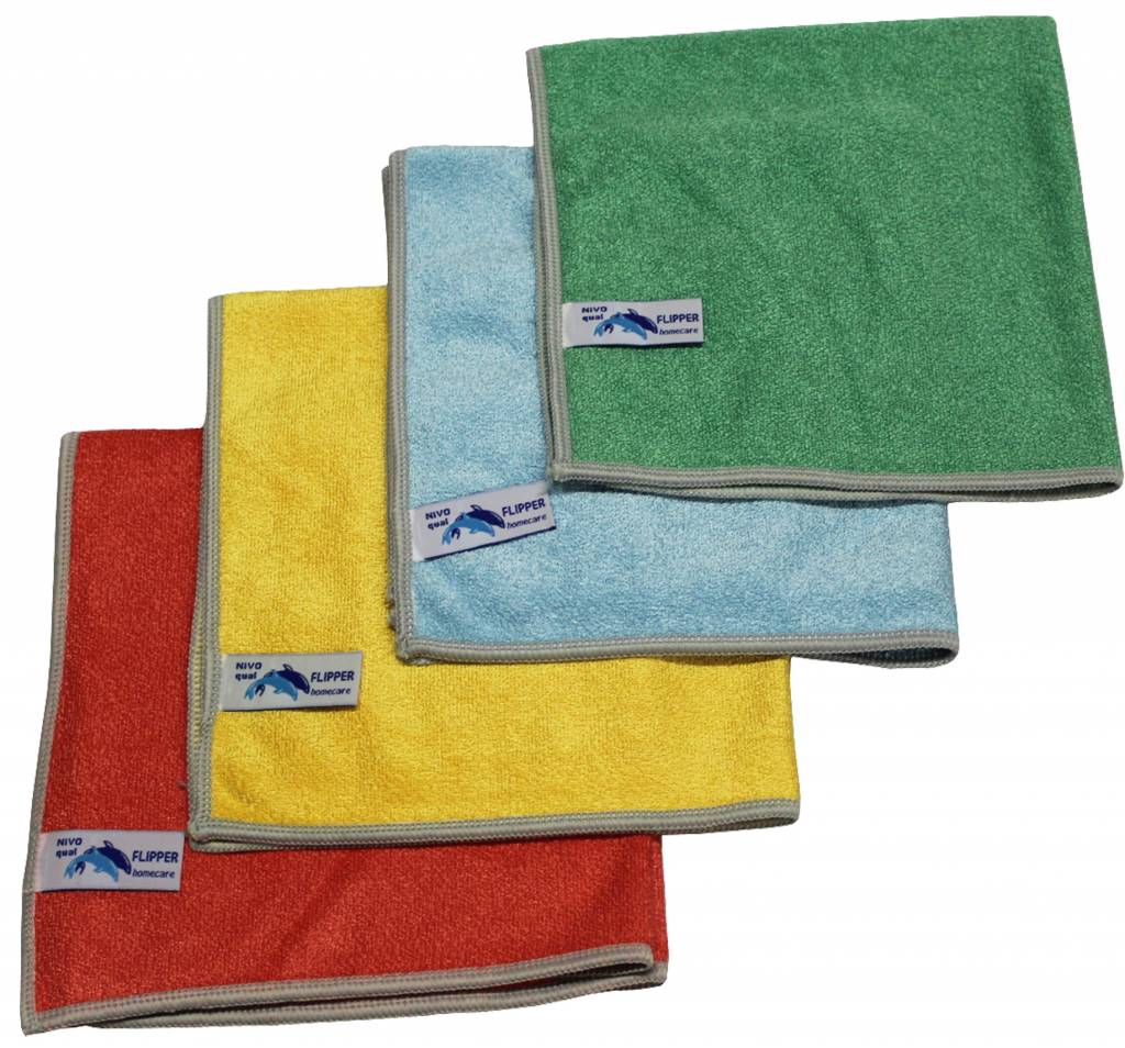 Microvezeldoeken Nivo 4 stuks Ass. Kleuren 40 x 40 cm.