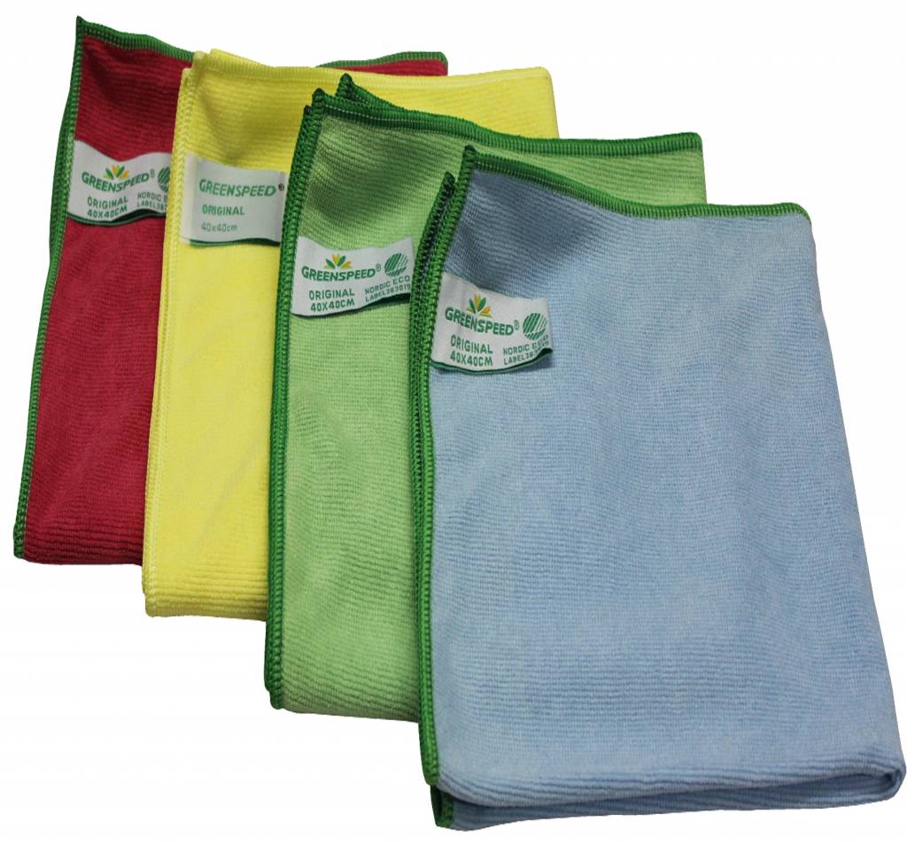 Microvezeldoeken Original 4 st. Ass. kleuren 40 x 40 cm.