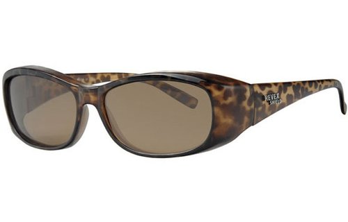 Overzet Zonnebril bruin gevlamd Shield