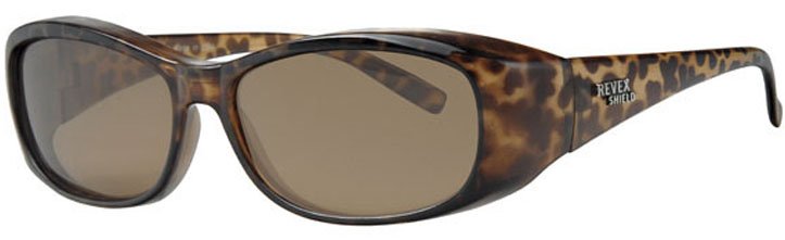 Overzet Zonnebril bruin gevlamd Shield