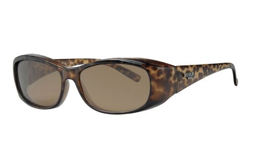 Overzet Zonnebril bruin gevlamd Shield