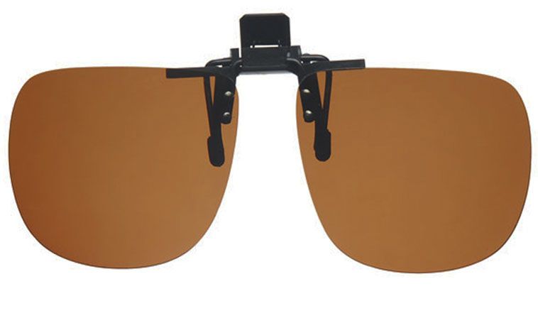 Clip -On Zonnebril Brown Large (opklapbaar)