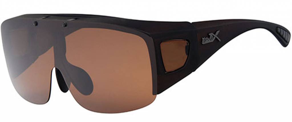 Opklapbare Overzet Zonnebril bruin