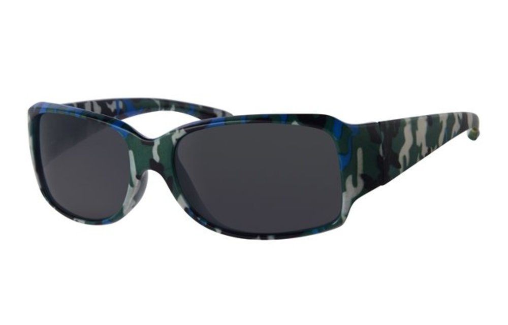 Kinder zonnebril camouflage groen/blauw Kinder zonnebril camouflage groen/blauw