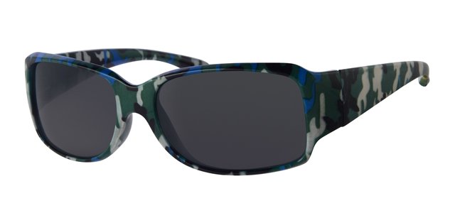 Kinder zonnebril camouflage groen/blauw