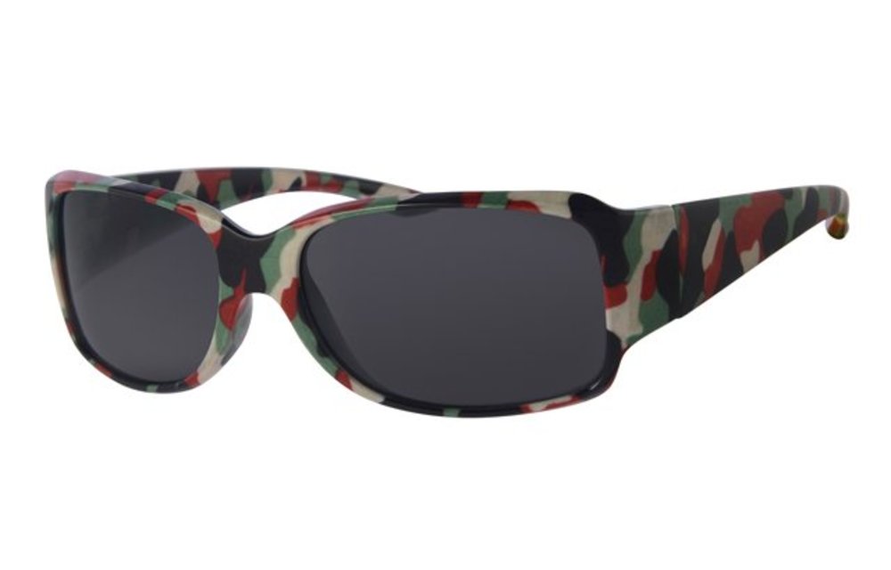 Kinder zonnebril camouflage rood/groen Kinder zonnebril camouflage rood/groen