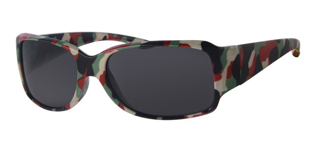 Kinder zonnebril camouflage rood/groen