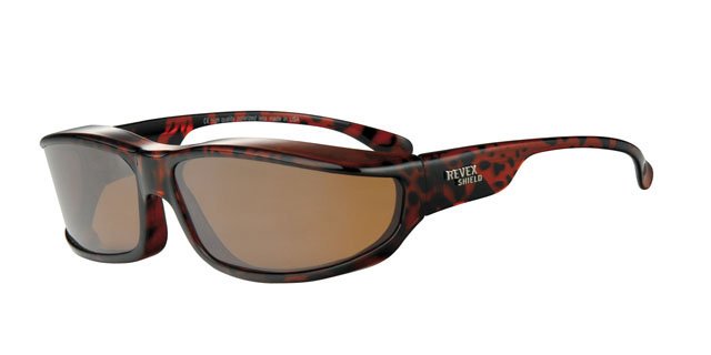 Overzet Zonnebril Shield Plus (Bruin gevlamd) Overzet Zonnebril Shield Plus (Bruin gevlamd)