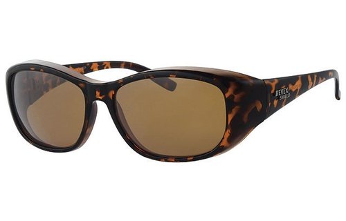 Overzet Zonnebril Shield M/L (bruin gevlamd )