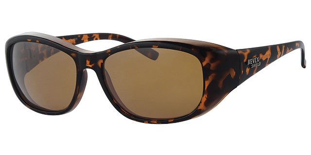 Overzet Zonnebril Shield M/L (bruin gevlamd )