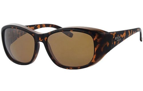 Overzet Zonnebril Shield M/L (bruin gevlamd )