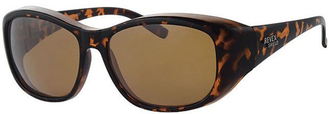 Overzet Zonnebril Shield M/L (bruin gevlamd )