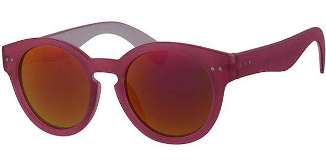 Space zonnebril Dark Pink (rond spiegelglas)