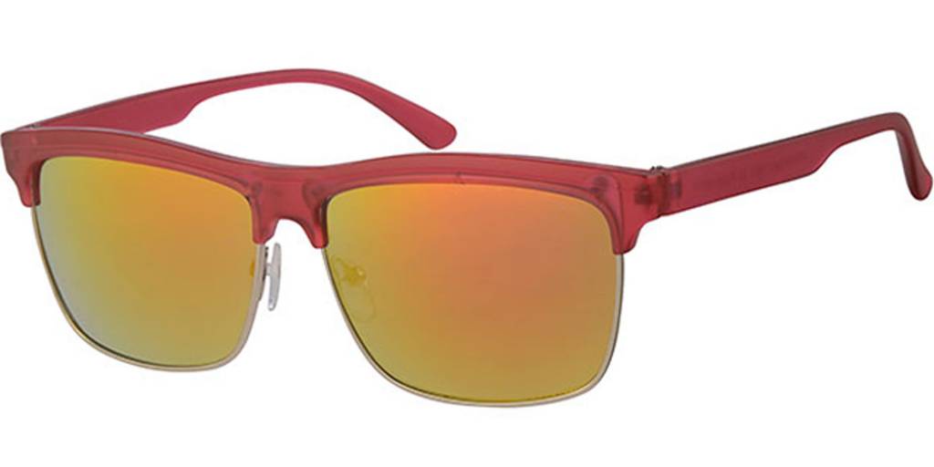 Clubmaster zonnebril roos met spiegelglas Clubmaster zonnebril roos met spiegelglas
