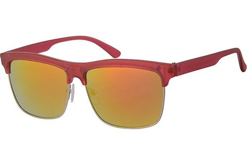 Clubmaster zonnebril roos met spiegelglas Clubmaster zonnebril roos met spiegelglas