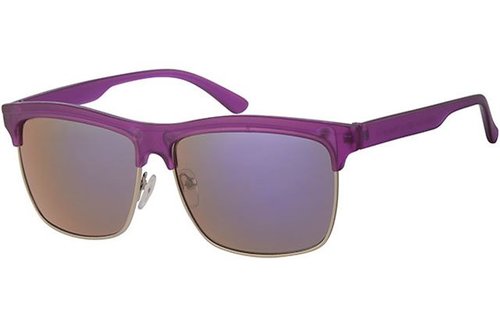 Clubmaster zonnebril mauve met spiegelglas