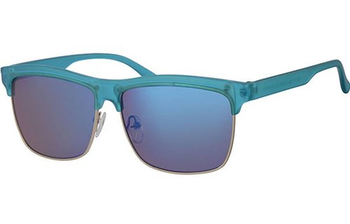 Clubmaster zonnebril blauw met spiegelglas Clubmaster zonnebril blauw met spiegelglas