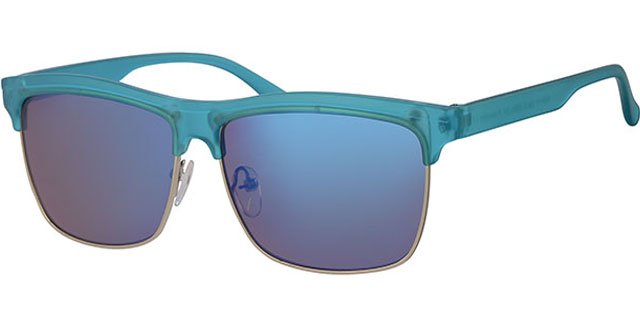 Clubmaster zonnebril blauw met spiegelglas Clubmaster zonnebril blauw met spiegelglas