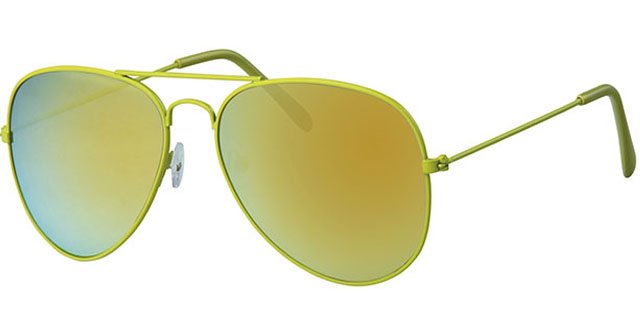 Piloten zonnebril licht groen met spiegelglas Piloten zonnebril licht groen met spiegelglas