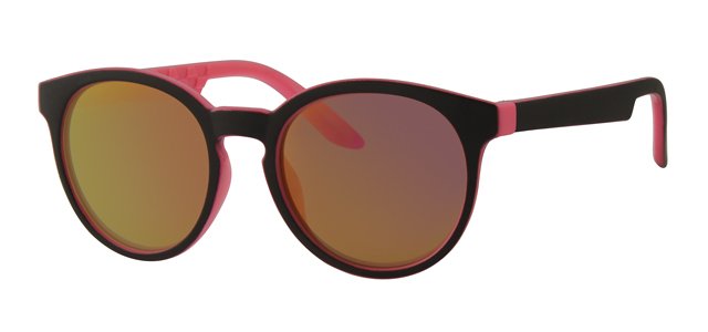 Kids zonnebril around zwart/roos